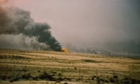 Burning oil field in Kuwait, 1991
