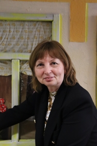 Witness Beata Zázrivcová during recording her life story