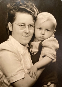 Tomáš Titze with his mother, Erna, Rumburk, around 1946 

