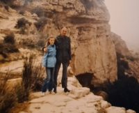 Jan Josef with his daughter in Libya, 1986