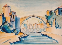 A painting by František Mořic Nágl created in Mostar, 1937 

