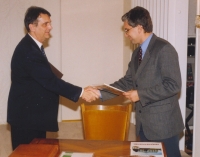 Signing of the cooperation agreement between the towns of Králíky and Miedzylesie, Králíky 1999