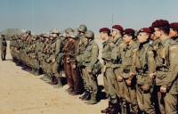 Jan Josef's company (eighth from left) in Kuwait, 1991