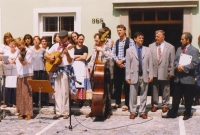 Ceremonial opening of the reconstructed museum, Králíky 1998
