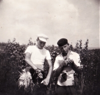 In Litomyšl during his apprenticeship, 1950