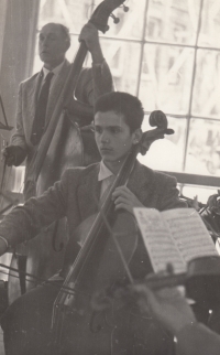 In the spa orchestra Libverda near Hejnice, 1959