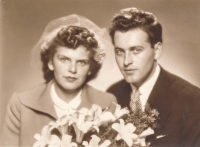 Svatba Bohumila a Evy Homolových, Praha, 1950