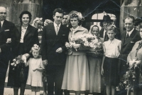 Svatba Bohumila a Evy Homolových, Praha, 1950