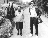 With his wife Vlasta and mother, 1970