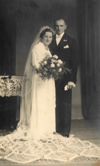 Svatba rodičů Franze Krause a Herminy Scholz, Hejnice, říjen 1936