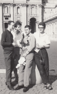 With friends in Rome, Anton Zima second from left, 1967