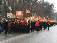 December 6, 2004 - Hi-tech march in support of democracy in Kyiv, fourth from the left Ellina Shnurko-Tabakova