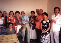 Miroslav Pravda (centre) with colleagues in University in Aix-en-Provence, 1969