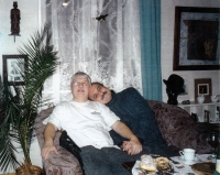 Richard Pogoda at home in Olomouc with Pavel Dostál, 1998