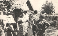 Dům v Omelanštině na Volyni při návštěvě v roce 1967