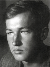 Vlasta Matoušová's father academic painter Dalibor Matouš in the 1950s (portrait by photographer Emila Medková)