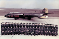 Joe Vítovec in the United States Air Force, fourth from right in the front row.
