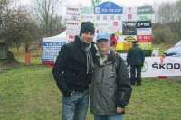Witness (right) as director of the cyclo-cross race with Paralympic medallist Jiří Ježek, 2016