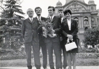 Ladislav Hučko with his family, after graduation 