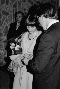 Vlasta Matoušová's wedding in 1982