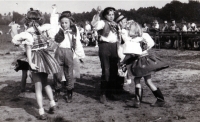 Božena Csoroszová (as a boy in the middle left) / about 1954