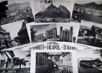 Dobová pohlednice Neapol, Bagnoli, Itálie, rok 1948
