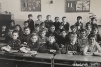 Karel Válka at the age of 11, first row from the left, school year 1969/1970