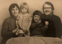 Dagmar Pokorná with her family in 1982
