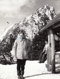 Josef Šich in the Tatras, 1975