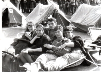 A tent city of hunger strikers. October '90.