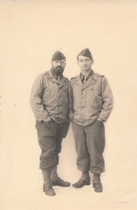 František Boublík Sr. (on the right) in France during the Second World War