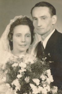 The wedding of František Boublík's parents, 1947