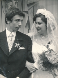 Františka Boublík's wedding, 1974