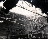 Consequences of the bombing of Zlín - Velké kino (Great cinema), 1944