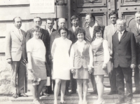 Secondary Agricultural Engineering School in Tábor, 1971 (the witness on the far left)