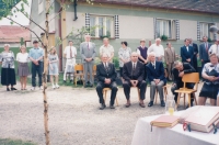 Patronal festival in Novosedly, 2000 (witness second seated from the left)