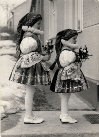 Daughters Anna and Marie, Bánov, 1970