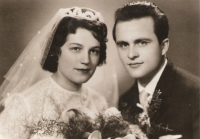 First wedding with Pavel Novotný, 1963