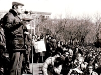 Protest in Yerevan, 1988, Photo from Hrayr Ulubabyan’s archive
