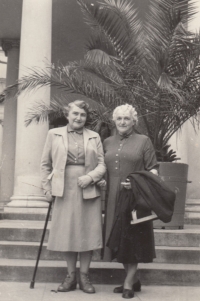 Witness's mother, Jarmila Hrubá, née Mlejnková (on the left), with her sister Josefa