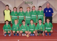 Jindřich Krepindl (top right) in 2015 as a youth coach in the Pilsen handball club