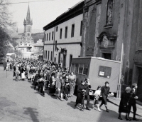 Pavel Wonka's funeral in May 1988 in Vrchlabí