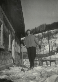 Krista Brotánková in the 1960s in Kryštofovo Údolí