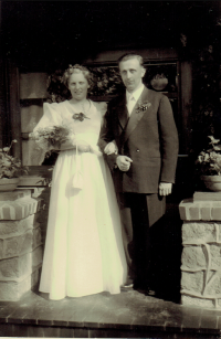 Svatba Inge Feine a Johannese Tietjena v roce 1953