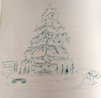 Horst Moudrý's father's Christmas drawing from his memoirs 