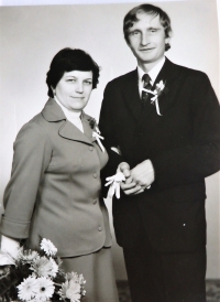Second wedding with Antonín Mezera, 1981