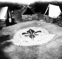 Ze skautského tábora na Slovensku, kde Anna Krpešová vařila, asi 1947