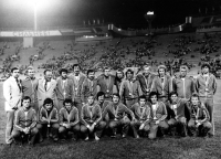 Verner Lička (první řada třetí zleva) na olympijských hrách, Moskva, 1980