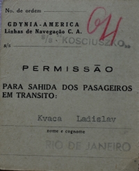 Ship ticket from Gdynia to Rio de Janeiro