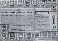 One-day ration card for German soldiers on leave